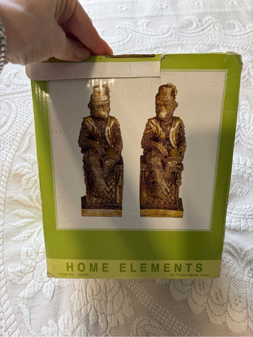 Gold Tone Decorative Bookend Statues pair of accents NWT heavy quiet luxury